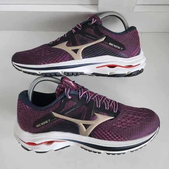 Mizuno Wave Inspire 17 India Ink Purple Athletic Running Shoes - Women's 8 - Picture 5 of 12